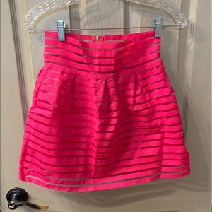 High waisted a-line mini skirt.